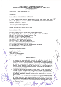 ACTA FINAL DEL PERIODO DE CONSULTAS MODIFICACIÓN