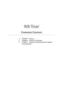 4th Common Courses