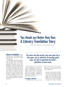 A Literary Translation Story - American Translators Association