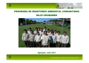 Presentación Programa de Monitoreo Ambiental Comunitario PMAC