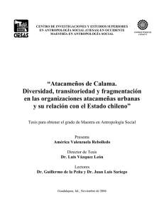 Atacameños de Calama. Diversidad, transitoriedad - cultura