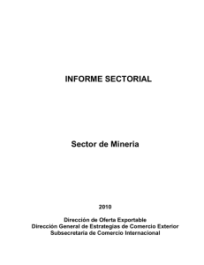 Informe Sectorial de Mineria
