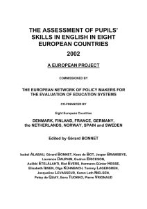 the assessment of pupils` skills in english in eight european