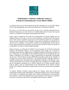 Emblemática e histórica audiencia contra el Estado de Guatemala