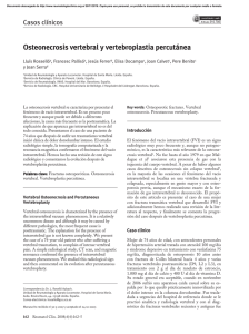 Osteonecrosis vertebral y vertebroplastia percutánea