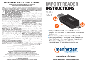 import reader instructions