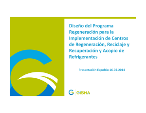Diseño del Programa Regeneración para la Implementación de
