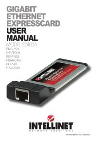 gigabit ethernet expresscard user manual