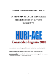 la reforma de la ley electoral: repercusiones en el voto emigrante