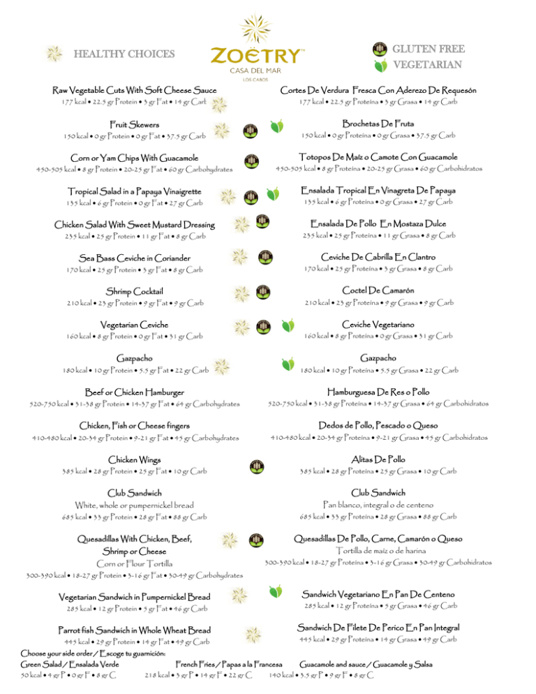 GLUTEN FREE VEGETARIAN HEALTHY CHOICES