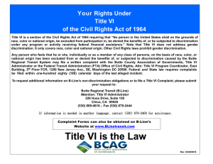 Your Rights Under Title VI of the Civil Rights Act of 1964