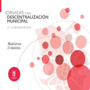 DESCENTRALIZACIÓN MUNICIPAL JORNADAS SOBRE