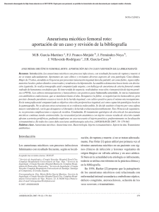 Aneurisma micótico femoral roto: aportación de un caso y
