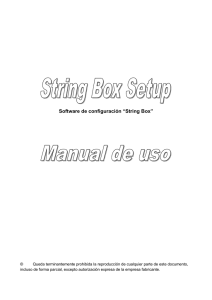 Software de configuración “String Box”