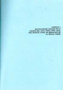 Fluctuaciones anuales en la calidad del agua cruda (Nilo