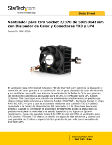 Ventilador para CPU Socket 7/370 de 50x50x41mm