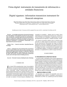 Firma digital: instrumento de transmisión de información a entidades