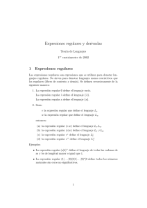 Expresiones regulares y derivadas