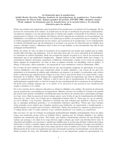 La formación para la arquitectura Adolfo Benito Narváez Tijerina