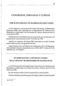 congresos, jornadas y cursos - Sociedad Canaria Isaac Newton de