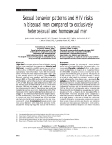 Sexual behavior patterns and HIV risks in bisexual men compared to