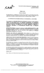 Secretaria General República de Colombia PRIMER AVISO