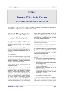 CEMAC - Directive n°01/99/CEMAC-028-CM-03 du - Droit