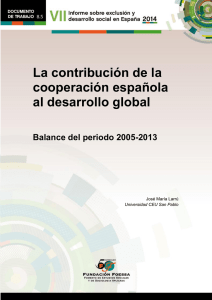 8.5 La contribución de la cooperación española al desarrollo global