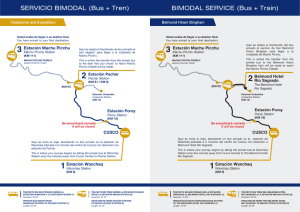 SERVICIO BIMODAL (Bus + Tren) BIMODAL SERVICE (Bus + Train)