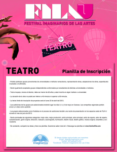 teatro - Festival Imaginarios de las Artes