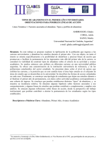 TIPOS DE ABANDONO EN EL PRIMER AÑO UNIVERSITARIO