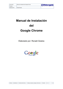 Manual de Instalación – Google Chrome