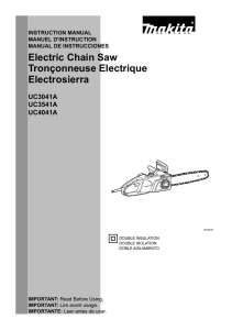 Electric Chain Saw Tronçonneuse Electrique Electrosierra