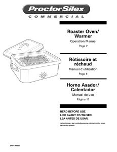 Roaster Oven/ Warmer