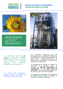 Destilación de Biodiesel