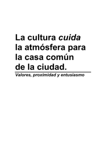 20. La cultura cuida la atmósfera para la casa común de