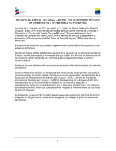 reunion bilateral uruguay – brasil del subcomite tecnico de controles