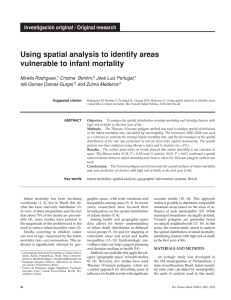 Using spatial analysis to identify areas vulnerable to infant mortality