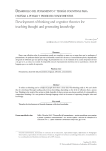 Development of thinking and cognitive theories for teaching thought