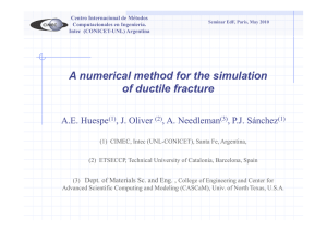 A numerical method for the simulation of ductile fracture