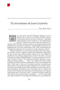 El cervantismo de Juan Goytisolo - H-Net