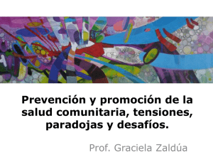 Prevención y promoción de la salud comunitaria, tensiones