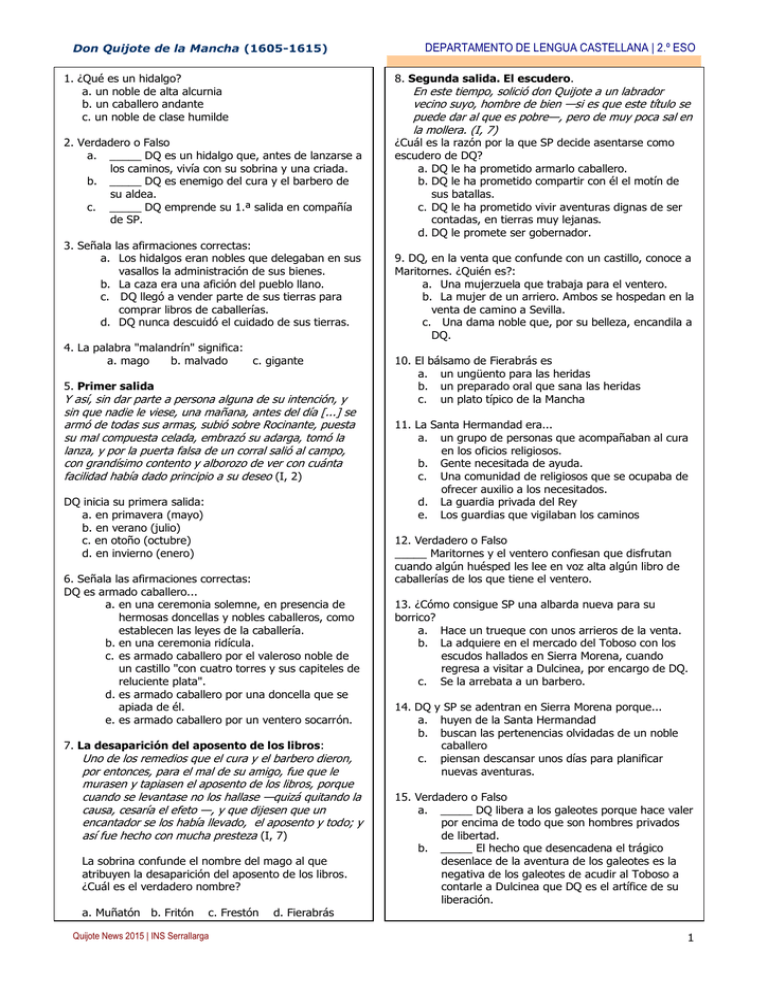 Departamento De Lengua Castellana | 2.º Eso