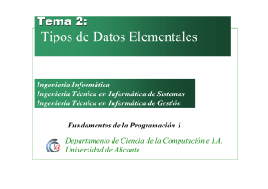 Tipos de Datos Elementales