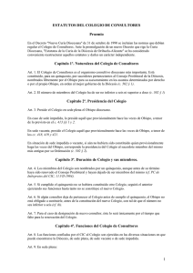 estatutos del colegio de consultores - Diocesis Orihuela