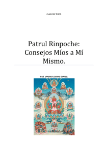 Patrul Rinpoche: Consejos Míos a Mí Mismo.