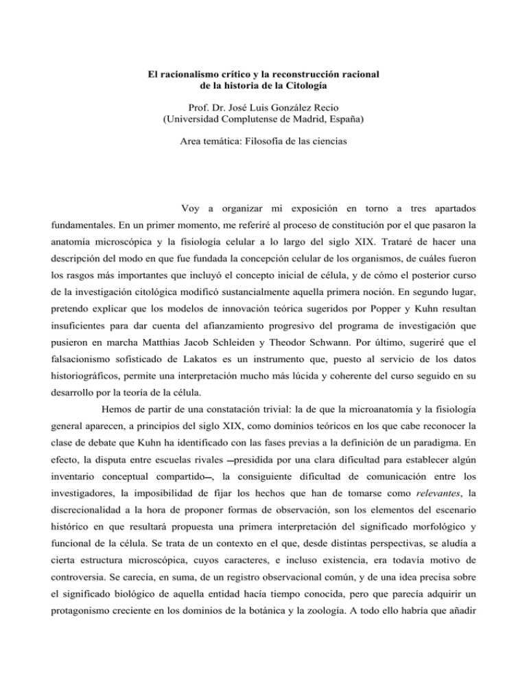 El racionalismo crítico y la reconstrucción racional