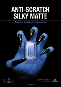 Silky matte film with anti-scuff properties