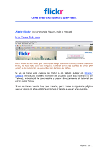 Como crear una cuenta y subir fotos. Abrir flickr