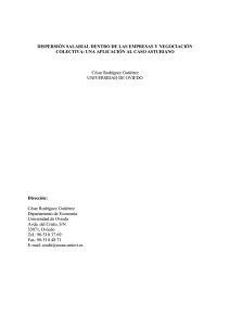 Dispersión salarial dentro de las empresas y negociación colectiva